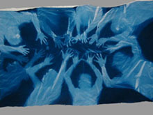 cyanotype contact print